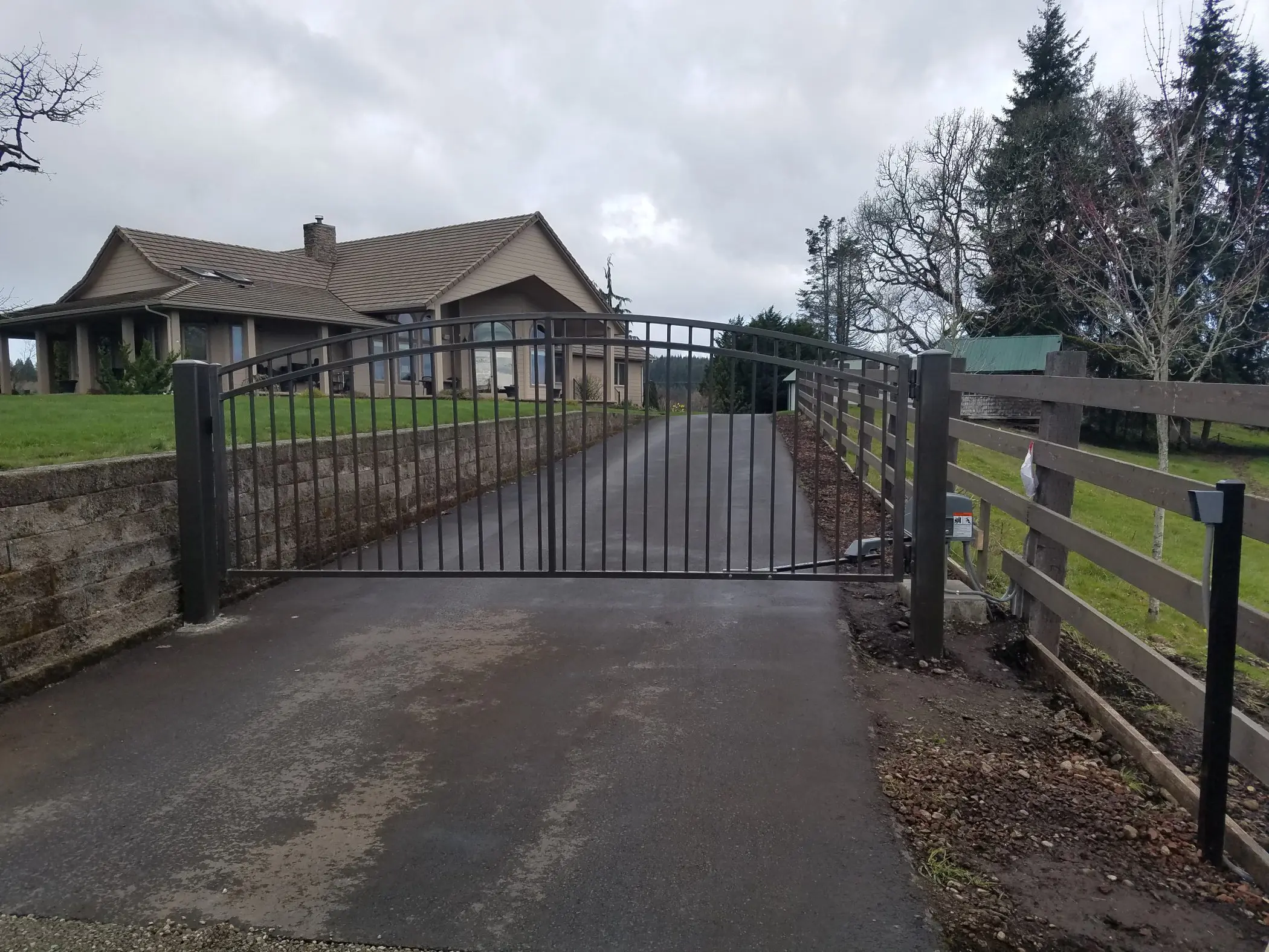 Automated gate system installed for property access control