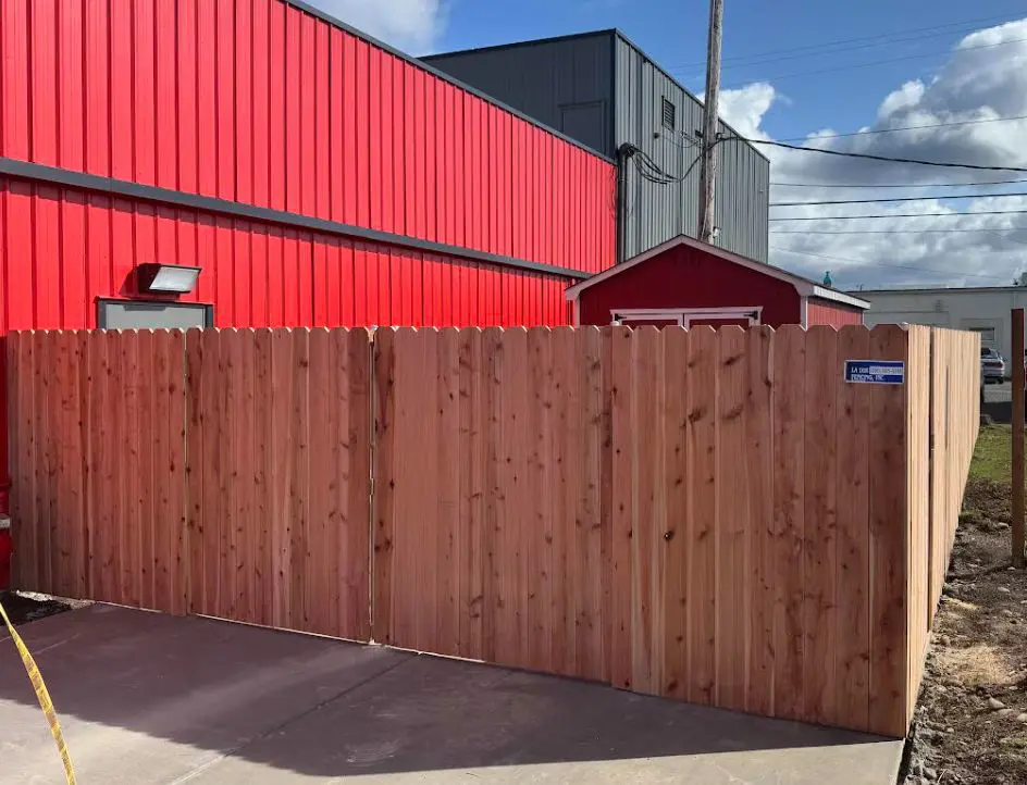 Wood fencing installation